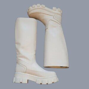 CIRCUS by Sam Edelman Ivory Knee-High Platform Boots